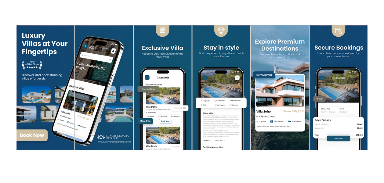 Luxury Croatia Retreats mobilna aplikacija