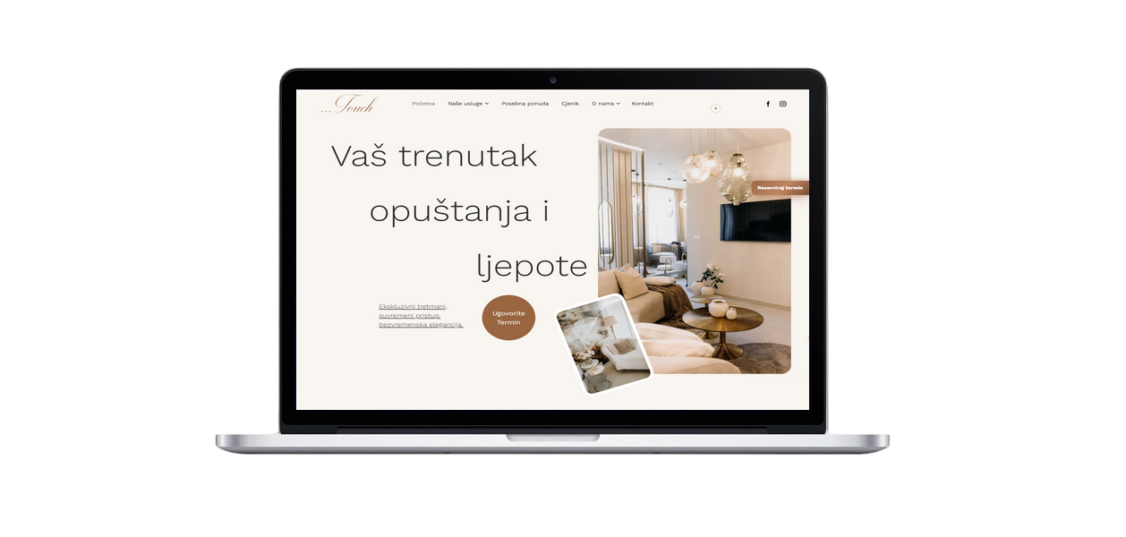 Beauty Centar Touch - Interaktivna web stranica